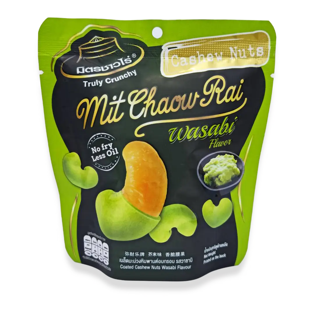 Mit Chaow Rai Wasabi coated cashew nuts pouch
