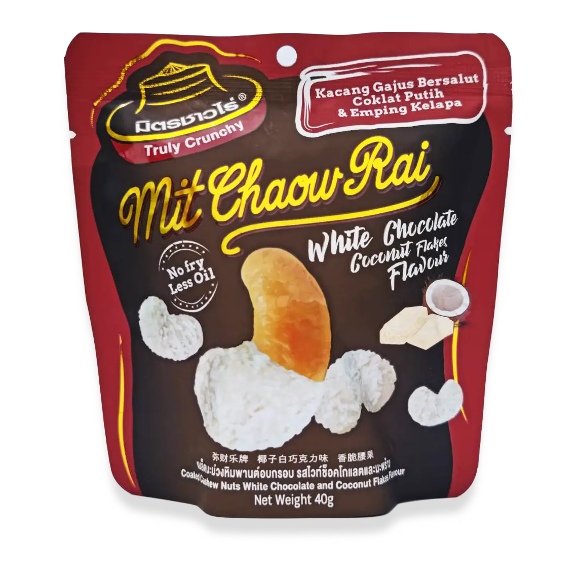 Mit Chaow Rai White Chocolate Coconut Flake coated cashew nuts pouch
