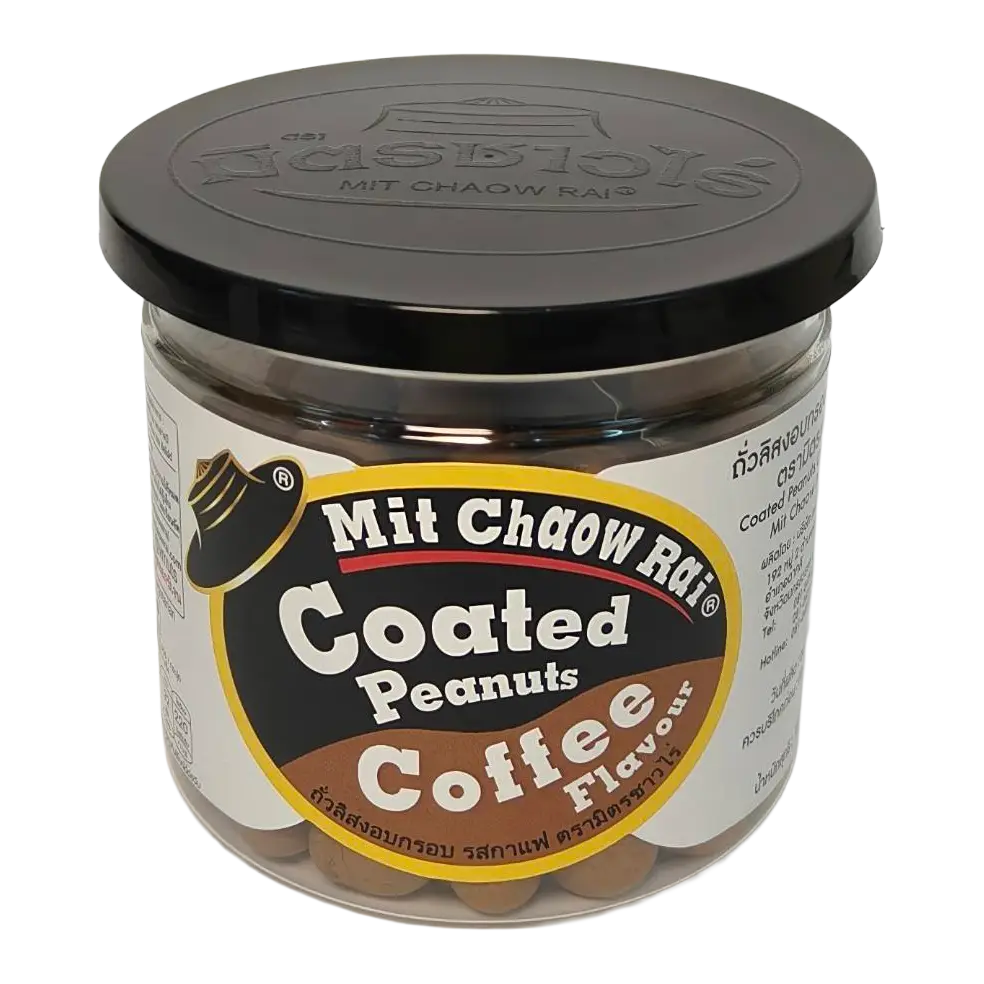 Mit Chaow Rai Coffee coated peanuts jar