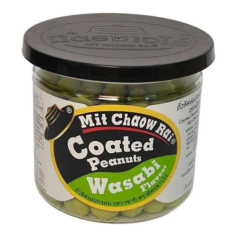 Mit Chaow Rai Wasabi coated peanuts jar